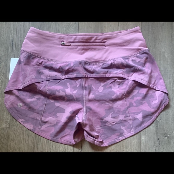 SOLD OUT NWT lululemon pink camo shorts - Picture 2 of 5